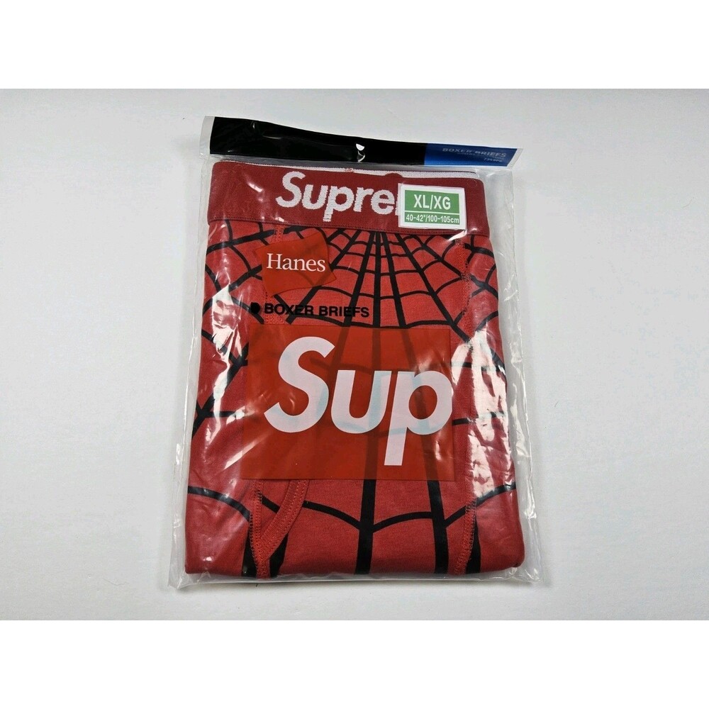 Supreme X Hanes Spider-Man Boxer Briefs Web Marvel 1 Pair Size XL 40-42"